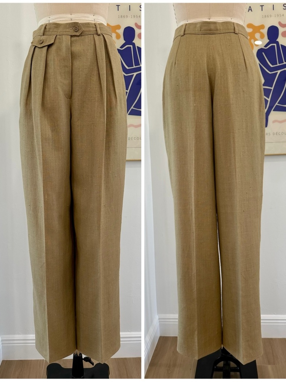 Vintage 80’s/90’s High-Waist Pleated Trousers - Picture 2 of 16